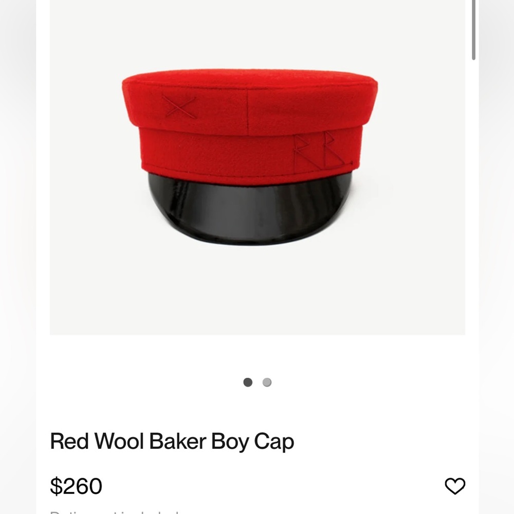 Ruslan_Baginskiy-Red Wool Baker Boy Cap